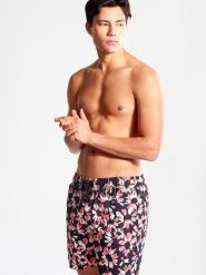 DKNY Szorty kąpielowe w kolorze czarno-koralowym rozmiar: M. Czarne kąpielówki DKNY, m, bez wzorów, z materiału. Za 109.95 zł.