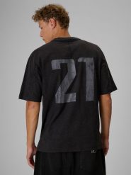 4F Regular Size: T-shirt loose z nadrukiem 4F | Tomasz Fornal - szary XS. Szare t-shirty 4F, m, z aplikacjami, z bawełny, bez kołnierzyka, bez ramiączek. Za 129.99 zł.
