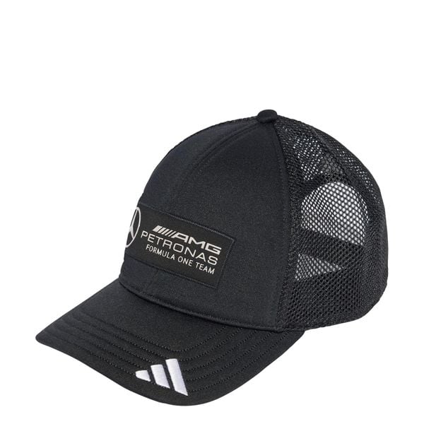 Czapka Mercedes - Amg Petronas Formula One Team Snapback Logo Trucker. Białe czapki z daszkiem Adidas, bez wzorów, z materiału. Za 199.00 zł.