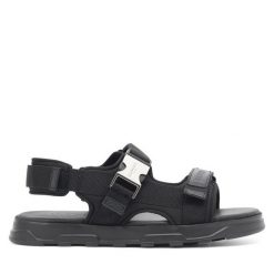 Sandały Badura. Czarne sandały Badura, bez zapięcia. Za 249.99 zł.