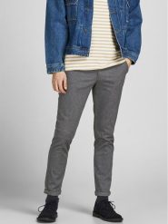 Jack&Jones Chinosy Marco 12206198 Szary Slim Fit. Szare eleganckie spodnie Jack&Jones, m, z bawełny. Za 139.99 zł.