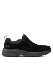 Skechers Trekkingi Rydock 237282/BBK Czarny. Czarne buty trekkingowe Skechers, bez wzorów, ze skóry, bez zapięcia. Za 289.99 zł.