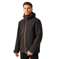 Kurtka Wodoodporna Męska Ocieplana. Brązowe kurtki Regatta, l, bez wzorów, z materiału, z kapturem. Za 352.99 zł.