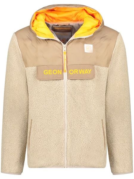 Geographical Norway Kurtka polarowa "Teclass" w kolorze beżowym rozmiar: XL. Brązowe kurtki Geographical Norway, xl, bez wzorów, z polaru, bez kaptura. Za 178.79 zł.