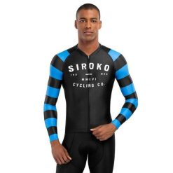 Męska koszulka rowerowa z krótkim rękawem Kolarstwo Siroko M2 Legend. Czarne bluzy SIROKO, l, bez wzorów, z jersey, bez kaptura. W wyprzedaży za 212.00 zł.