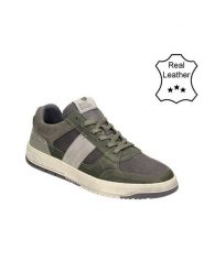 Bullboxer Skórzane sneakersy w kolorze szarym rozmiar: 40. Szare buty sportowe casual Bullboxer, bez wzorów, ze skóry, bez zapięcia. Za 243.95 zł.