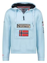 Geographical Norway Bluza "Gymclass" w kolorze błękitnym rozmiar: XXL. Niebieskie bluzy z kapturem Geographical Norway, xxl, bez wzorów, z kapturem. Za 122.38 zł.