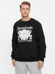Reebok Bluza Basketball IL4432 Czarny Regular Fit. Czarne bluzy Reebok, m, bez wzorów, z bawełny, bez kaptura. Za 219.99 zł.