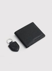 PAKO LORENTE – Zestaw męski skórzany portfel plus brelok. Czarne portfele Pako Lorente, bez wzorów. Za 99.99 zł.