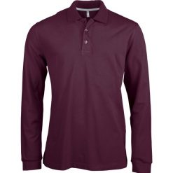 Koszulka polo z długim rękawem Kariban. Brązowe koszulki polo KARIBAN, m, bez wzorów, bez kołnierzyka, bez ramiączek. Za 125.00 zł.