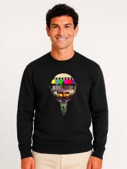 WOOOP Bluza "No signal" w kolorze czarnym ze wzorem rozmiar: XXL. Czarne bluzy Wooop, xxl, bez wzorów, z bawełny, bez kaptura. Za 91.77 zł.