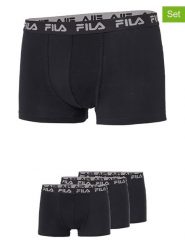 Fila Bokserki (3 pary) w kolorze czarnym rozmiar: S. Czarne bokserki Fila, s, bez wzorów. Za 65.99 zł.