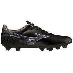 Męskie Buty Piłkarskie Alpha Select. Czarne buty turystyczne Mizuno, bez wzorów, z materiału, bez zapięcia, do piłki nożnej. Za 550.99 zł.