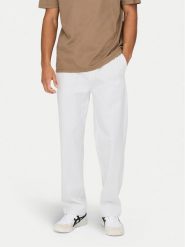 Only & Sons Spodnie materiałowe Sinus 22028267 Biały Loose Fit. Białe spodnie materiałowe Only & Sons, m, bez wzorów, z bawełny. Za 139.99 zł.