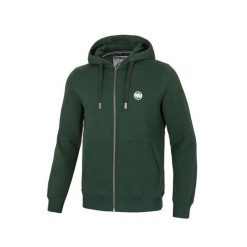 Bluza męska Pitbull rozpinana z kapturem Small Logo. Zielone bluzy PITBULL, m, bez wzorów, z kapturem. W wyprzedaży za 207.90 zł.