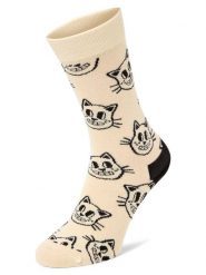 Happy Socks Skarpety Mężczyźni Bawełna beżowy|biały wzorzysty, 41-46. Białe skarpety Happy Socks, bez wzorów, z bawełny. Za 59.95 zł.