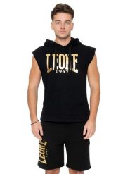 Męska złota bluza bez rękawów z kapturem. Czarne bluzy z kapturem LEONE 1947 APPAREL, m, bez wzorów, z kapturem. Za 265.23 zł.