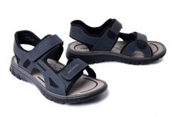 RIEKER 26761-14 blue, sandały męskie. Niebieskie sandały Rieker, bez zapięcia. Za 271.92 zł.