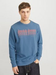 Jack & Jones Bluza w kolorze niebieskim rozmiar: XL. Niebieskie bluzy Jack & Jones, xl, bez wzorów, bez kaptura. Za 74.46 zł.