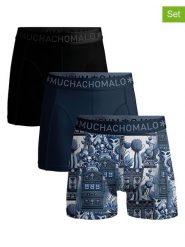 Muchachomalo Bokserki (3 pary) w kolorze niebiesko-czarnym rozmiar: S. Czarne bokserki MUCHACHOMALO, s, bez wzorów. Za 109.95 zł.
