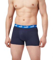 Bokserki majtki męskie Puma 2-Pack. Czarne bokserki Puma, l, bez wzorów, z bawełny. Za 59.00 zł.