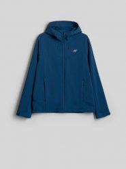 4F Kurtka softshell wiatroodporna membrana 8000 męska - granatowa S. Niebieskie kurtki softshell 4F, m, bez wzorów, z materiału, bez kaptura. Za 299.99 zł.