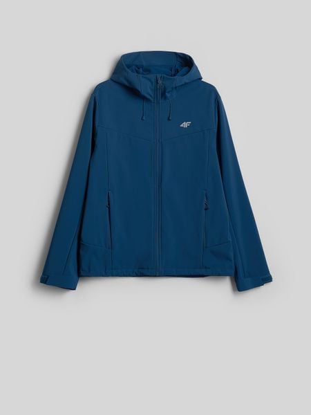 4F Kurtka softshell wiatroodporna membrana 8000 męska - granatowa L. Niebieskie kurtki 4F, l, bez wzorów, z materiału, bez kaptura. Za 299.99 zł.