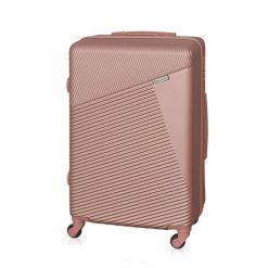 Walizka podróżna BETLEWSKI różowe złoto BWA-053 M. Czerwone walizki Betlewski, bez wzorów, z materiału. Za 229.99 zł.