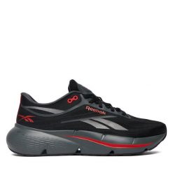 Sneakersy Reebok. Czarne buty do biegania Reebok, bez wzorów, bez zapięcia, do biegania. Za 269.99 zł.