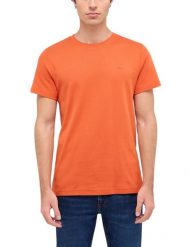 Męski T-Shirt Mustang Style Allen Burnt Ochre 1016268 7105. Brązowe t-shirty Mustang, m, bez wzorów, bez kołnierzyka, bez ramiączek. Za 79.99 zł.