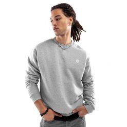 Męska bluza dresowa Lifestyle Siroko Effortless. Szare bluzy SIROKO, m, bez wzorów, z dresówki, bez kaptura. Za 126.00 zł.