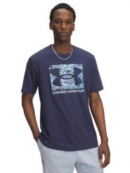 Under Armour Koszulka sportowa "Camo" w kolorze granatowym rozmiar: L. Niebieskie t-shirty sportowe Under Armour, bez wzorów, z materiału, bez ramiączek, outdoorowe. Za 100.28 zł.