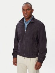 Tommy Hilfiger Kurtka skórzana Dc Essential MW0MW42691 Granatowy Regular Fit. Niebieskie kurtki Tommy Hilfiger, m, bez wzorów, ze skóry, bez kaptura. Za 2,289.00 zł.