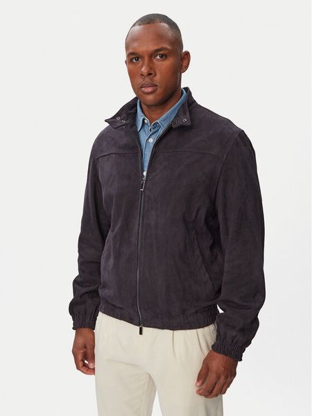Tommy Hilfiger Kurtka skórzana Dc Essential MW0MW42691 Granatowy Regular Fit. Niebieskie kurtki Tommy Hilfiger, m, bez wzorów, ze skóry, bez kaptura. Za 2,289.00 zł.