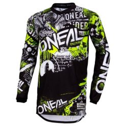 Bluza MTB DH O'neal Element Attack black/neon yellow. Czarne bluzy O'NEAL, xl, bez wzorów, bez kaptura. W wyprzedaży za 137.25 zł.