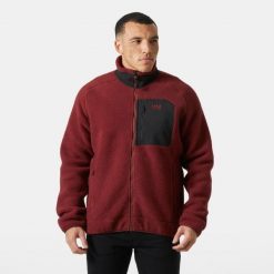Kurtka z dresu Helly Hansen Panorama Pile Block. Czerwone kurtki Helly Hansen, bez wzorów, z dresówki, bez kaptura. Za 596.00 zł.