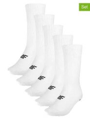 4F Skarpety (5 par) w kolorze białym rozmiar: 39-42. Białe skarpety 4F, bez wzorów. Za 57.20 zł.