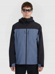 KURTKA TREKKINGOWA MĘSKA 4F Z KAPTUREM NIEBIESKA. Niebieskie kurtki 4F, l, bez wzorów, z kapturem. Za 399.99 zł.