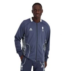 Bluza rozpinana Le Coq Sportif Paris 2024 N° 2. Niebieskie bluzy le coq sportif, m, bez wzorów, bez kaptura. W wyprzedaży za 375.50 zł.