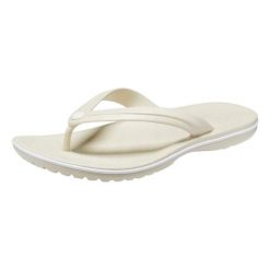 Sandały Dorosły Crocs Crocband Flip beżowy. Brązowe sandały Crocs, z materiału, bez zapięcia. Za 169.99 zł.
