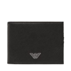 Portfel Emporio Armani. Czarne portfele Emporio Armani, bez wzorów. Za 379.99 zł.