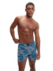 Speedo Szorty kąpielowe "Eco Print" w kolorze granatowo-błękitno-białym rozmiar: XXL. Białe kąpielówki Speedo, xxl, bez wzorów, z materiału. Za 170.81 zł.