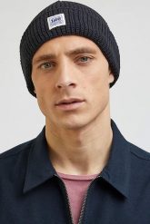 LEE WORKWEAR BEANIE MĘSKA CZAPKA NA ZIMĘ CIEPŁA BLACK 112342461 LP75011656. Czarne czapki zimowe Lee, bez wzorów. Za 79.99 zł.