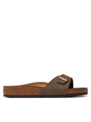 Birkenstock Klapki Madrid 0040091 Brązowy. Brązowe klapki Birkenstock, ze skóry. Za 259.99 zł.