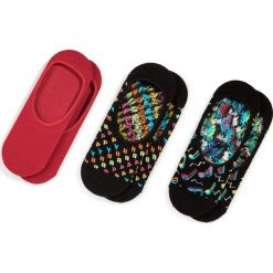 Skarpety Stopki Unisex HAPPY SOCKS - CTJ18-9300 Czarny Kolorowy. Czarne skarpety Happy Socks, bez wzorów, z bawełny. Za 69.90 zł.