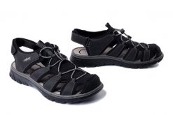 RIEKER 26770-00 black, sandały męskie. Czarne sandały Rieker, bez zapięcia. Za 277.43 zł.