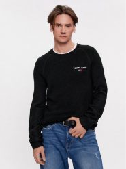 Tommy Jeans Sweter DM0DM17756 Czarny Regular Fit. Czarne swetry rozpinane Tommy Jeans, m, bez wzorów, z jeansu, bez kołnierzyka, bez ramiączek. Za 249.99 zł.