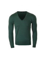Antony Morato Sweter V-Neck S | MMSW00215 | Mężczyzna | Zielony. Zielone swetry nierozpinane Antony Morato, m, bez wzorów, z dzianiny, bez kołnierzyka, bez ramiączek. W wyprzedaży za 89.00 zł.