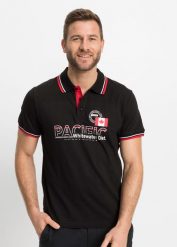 Shirt polo z czystej bawełny, krótki rękaw (2 szt.). Czarne bluzki z długim rękawem bonprix, l, bez wzorów, z bawełny, bez kołnierzyka, bez ramiączek. Za 144.99 zł.
