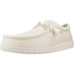HeyDude Męskie Mokasyny Wally Stretch Canvas. Brązowe mokasyny Hey dude, bez wzorów, z materiału, bez obcasa, bez zapięcia. Za 179.00 zł.